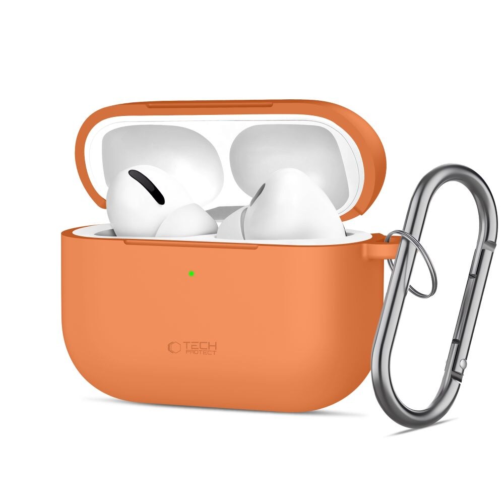Tech-Protect Silikon Hook-etui for AirPods Pro - oransje