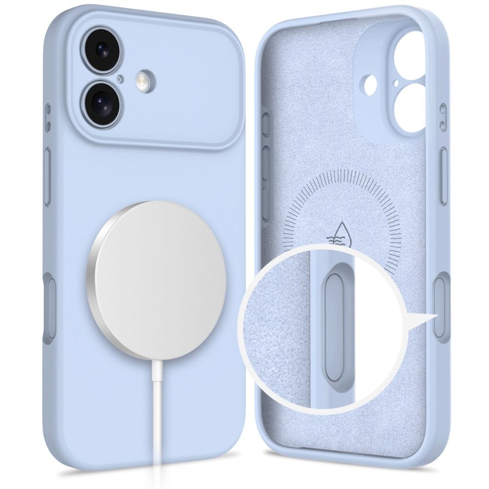 Tech-Protect MagSafe-etui i silikon for iPhone 17 - blå