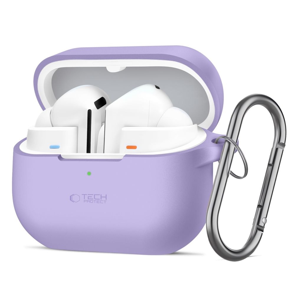 Tech-Protect silikonkroketui for Samsung Galaxy Buds 3 / 3 FE / 3 Pro - Lilla