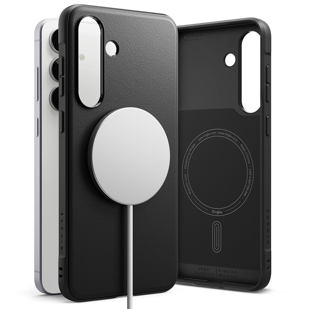 Ringke Onyx magnetisk MagSafe-etui for Samsung Galaxy S25 FE - Svart