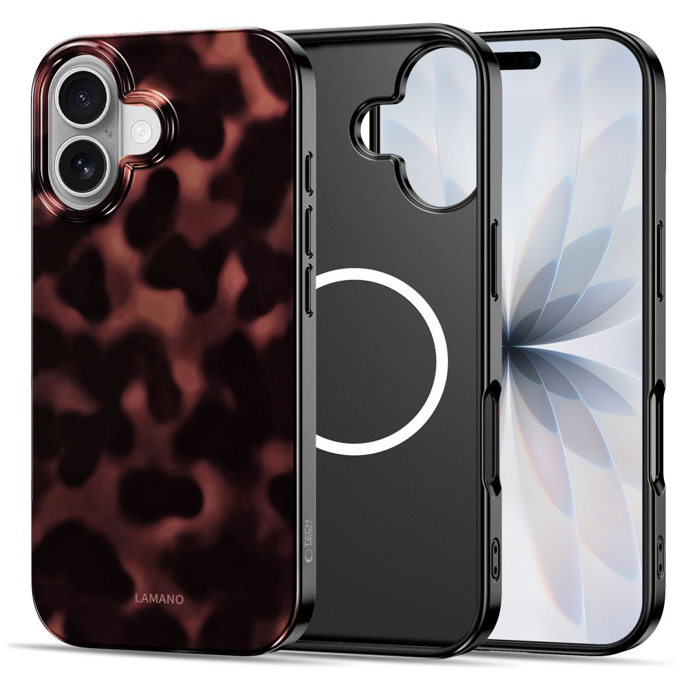 Tech-Protect Lamano MagSafe-etui for iPhone 17 - svart og rød