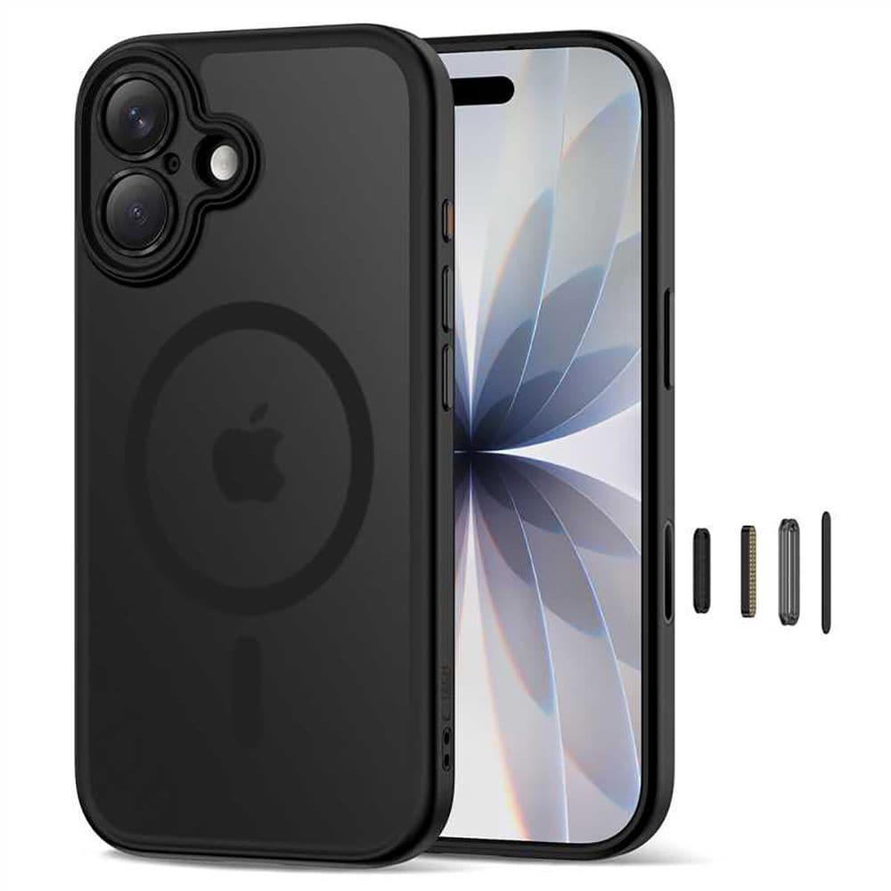 Tech-Protect Magpeak Magsafe CC-etui for iPhone 17 - matt svart