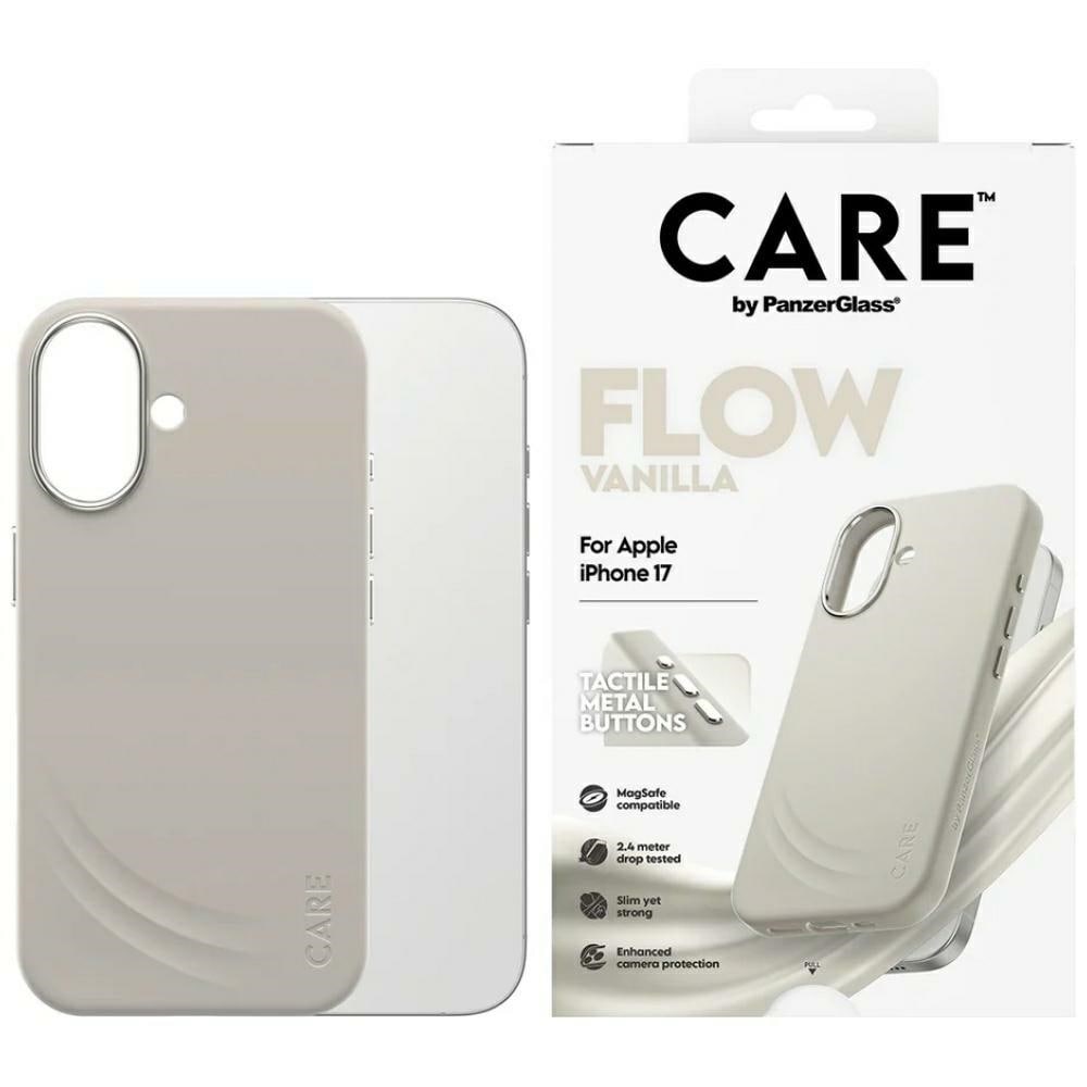 CARE by PanzerGlass FLOW MagSafe-etui for iPhone 17 - Beige