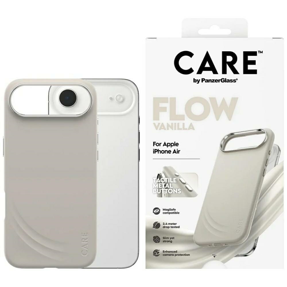 CARE by PanzerGlass FLOW MagSafe-etui for iPhone Air - Beige