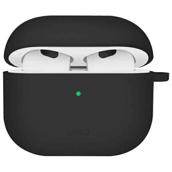 Uniq Nexo AirPods 4 + ørekroker Silikonetui - svart