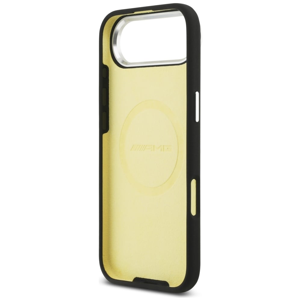 AMG MagSafe-etui i silikon i overdimensjonert Rhombs-størrelse for iPhone Air - svart