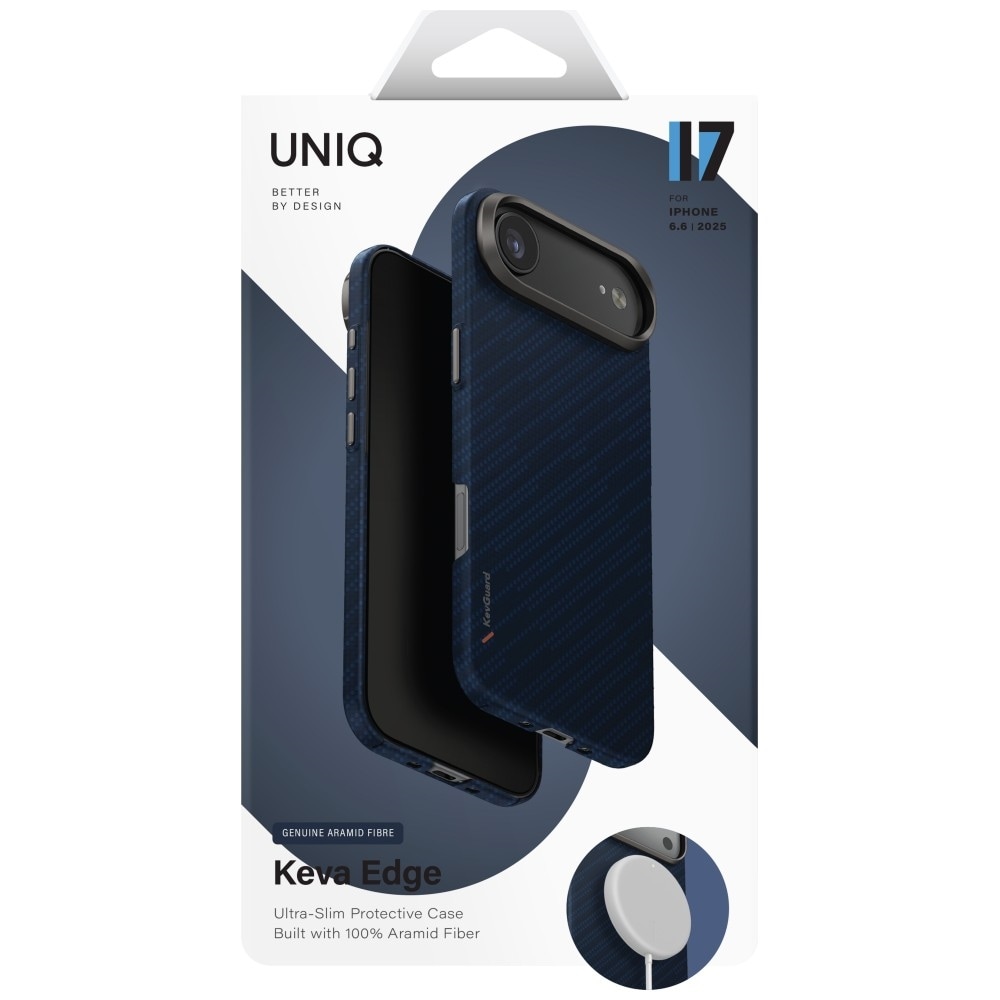 Uniq Keva EDGE Magclick-ladeveske for iPhone Air - Blå