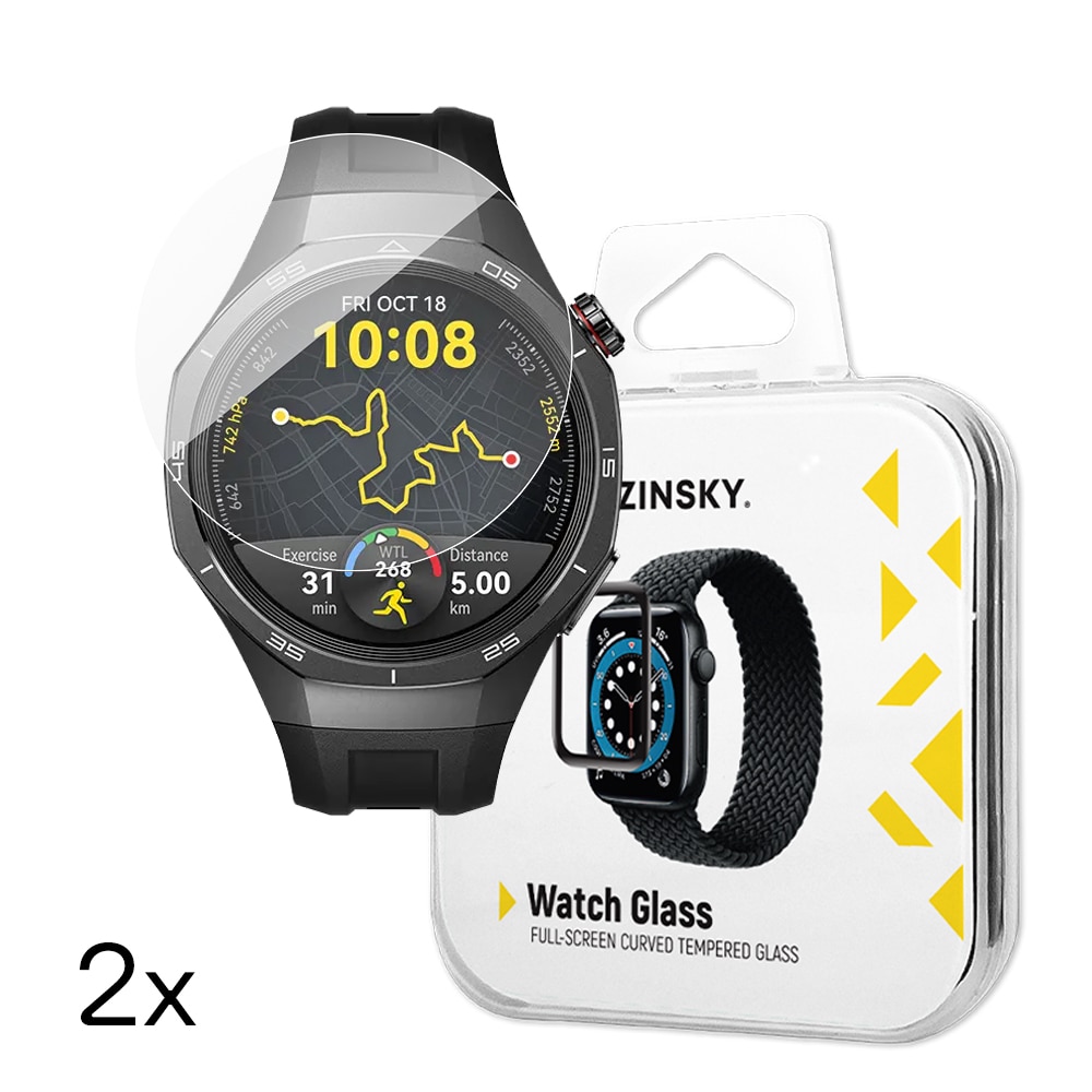 Wozinsky Full-Tilt Tempered Glass for Huawei Watch GT 5/4/3 (2 pcs, 42mm)