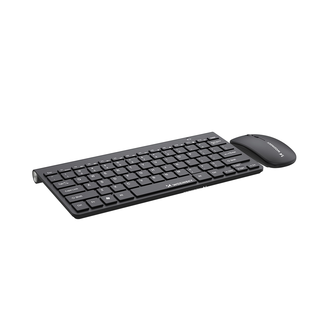 Wozinsky Trådløst tastatur + kompakt mus - svart (engelsk tastatur)