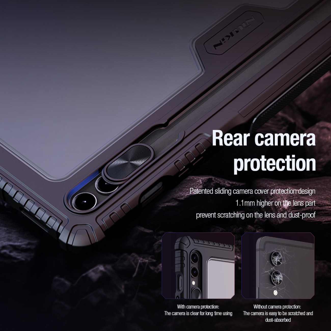 Nillkin Bumper Leather Case Pro-etui for Samsung Galaxy Tab S9+ - svart