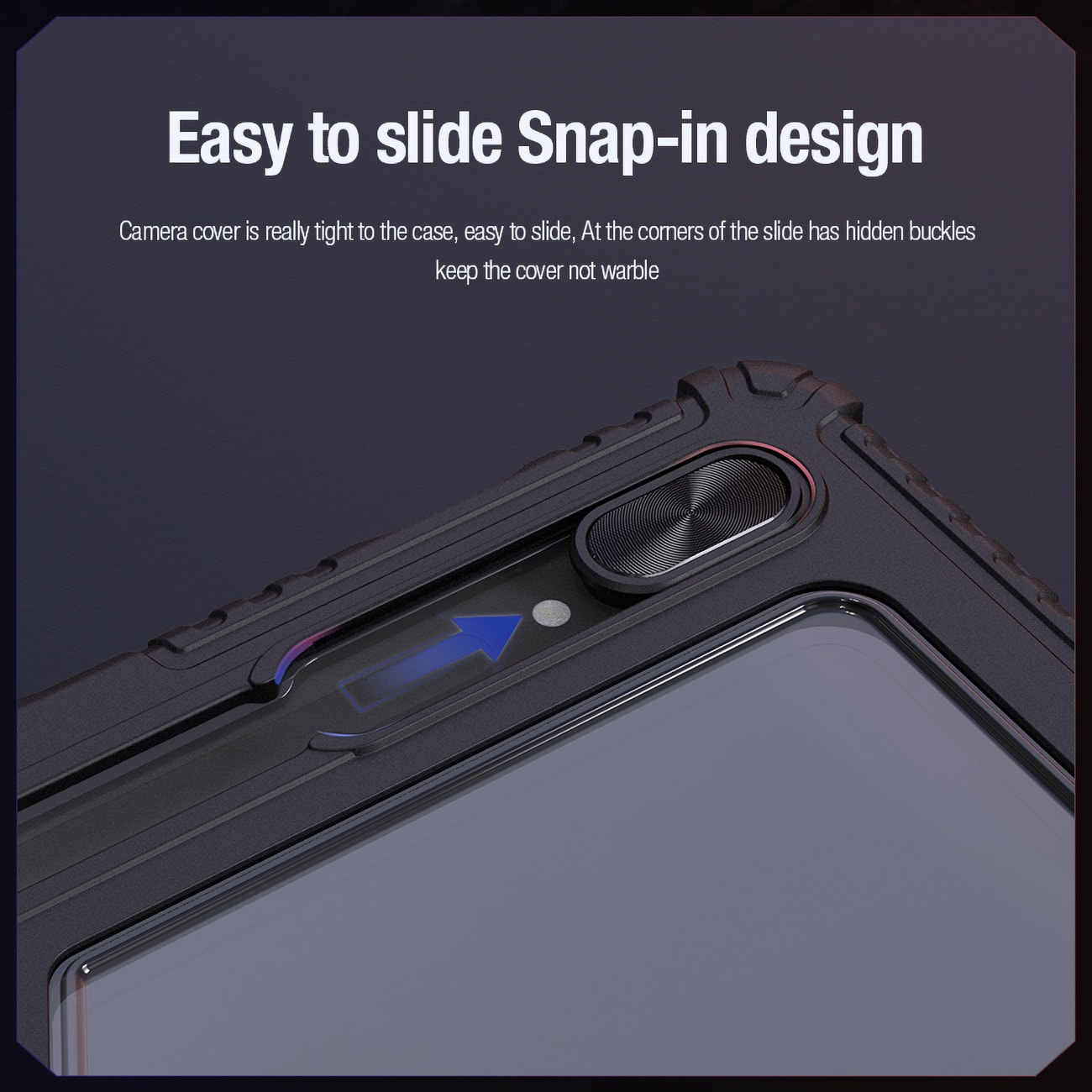 Nillkin Bumper Leather Case Pro-etui for Samsung Galaxy Tab S9+ - svart