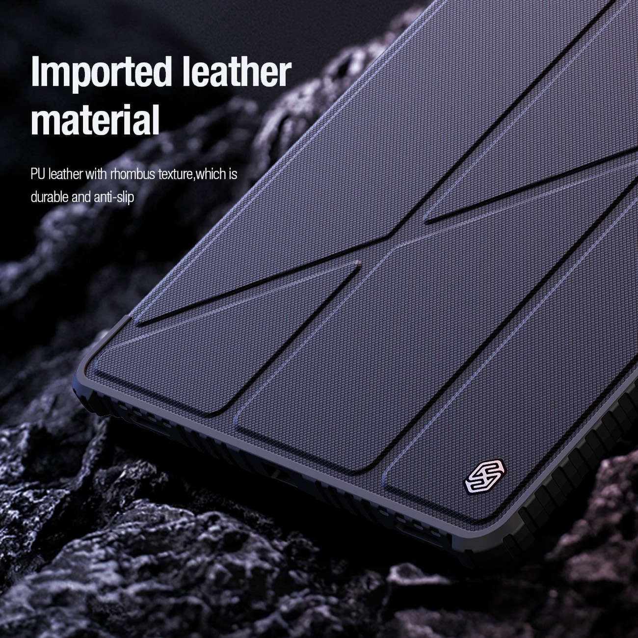 Nillkin Bumper Leather Case Pro-etui for Samsung Galaxy Tab S9+ - svart