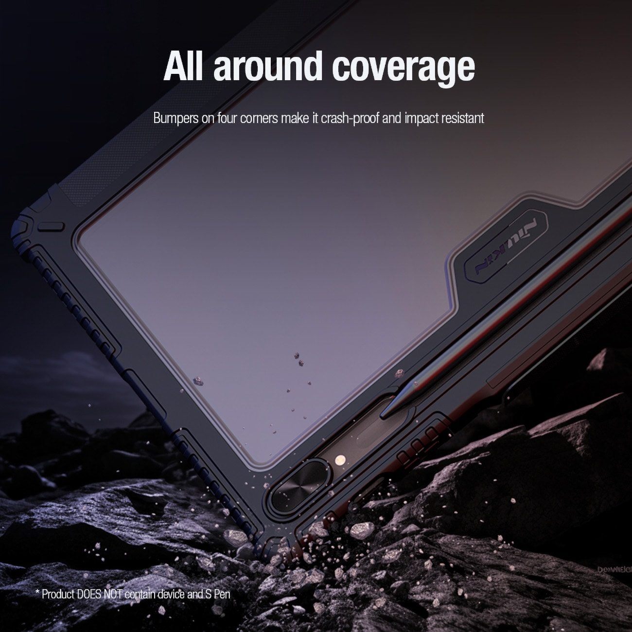 Nillkin Bumper Leather Case Pro-etui for Samsung Galaxy Tab S9+ - svart