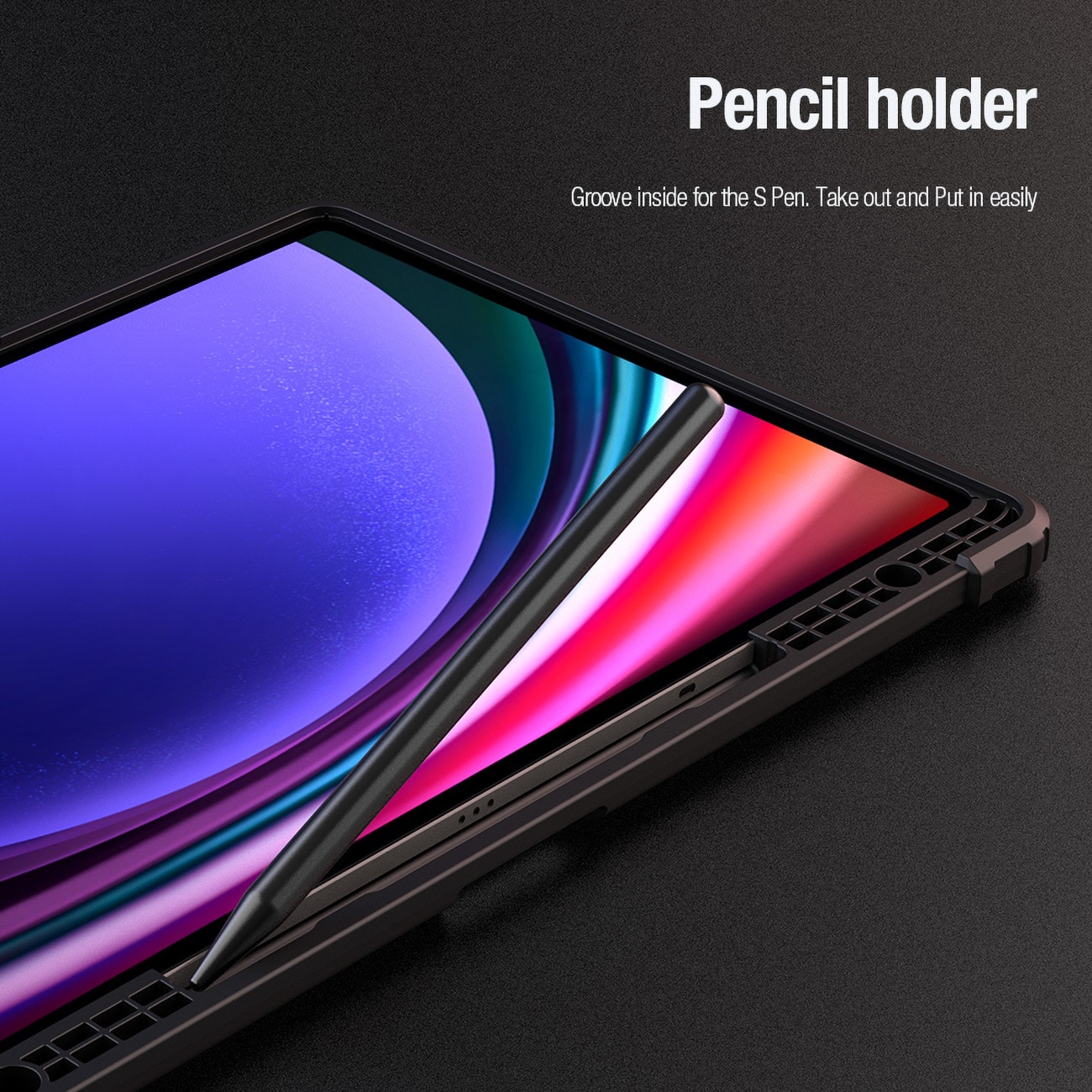 Nillkin Bumper Leather Case Pro-etui for Samsung Galaxy Tab S9+ - svart