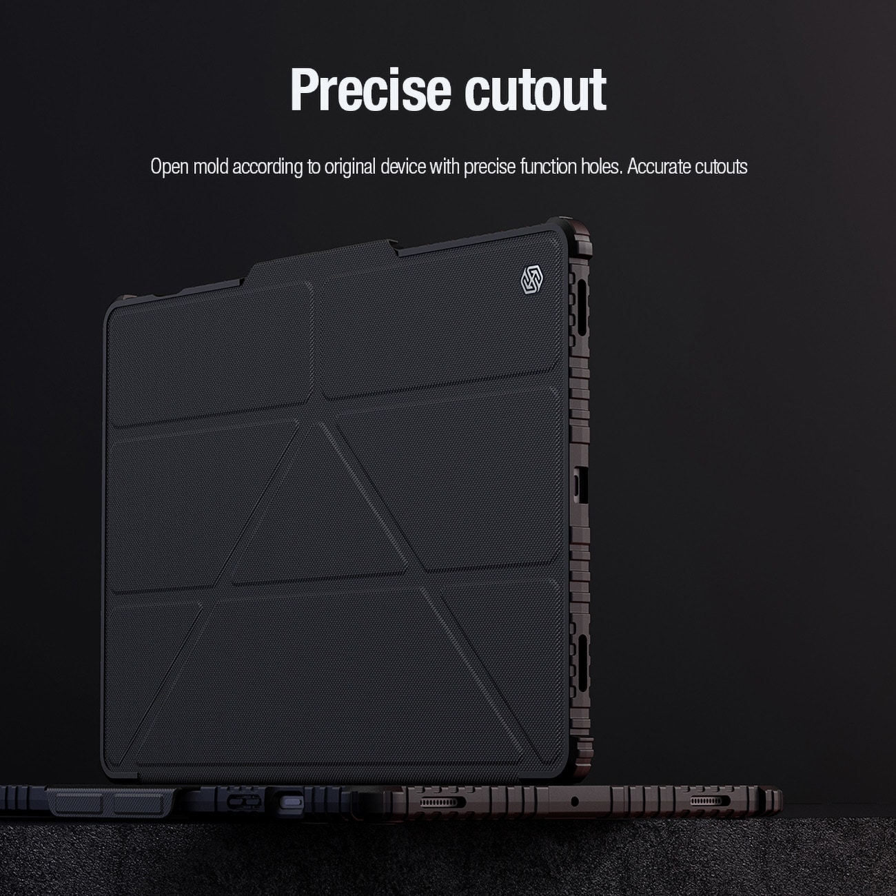 Nillkin Bumper Leather Case Pro-etui for Samsung Galaxy Tab S9+ - svart