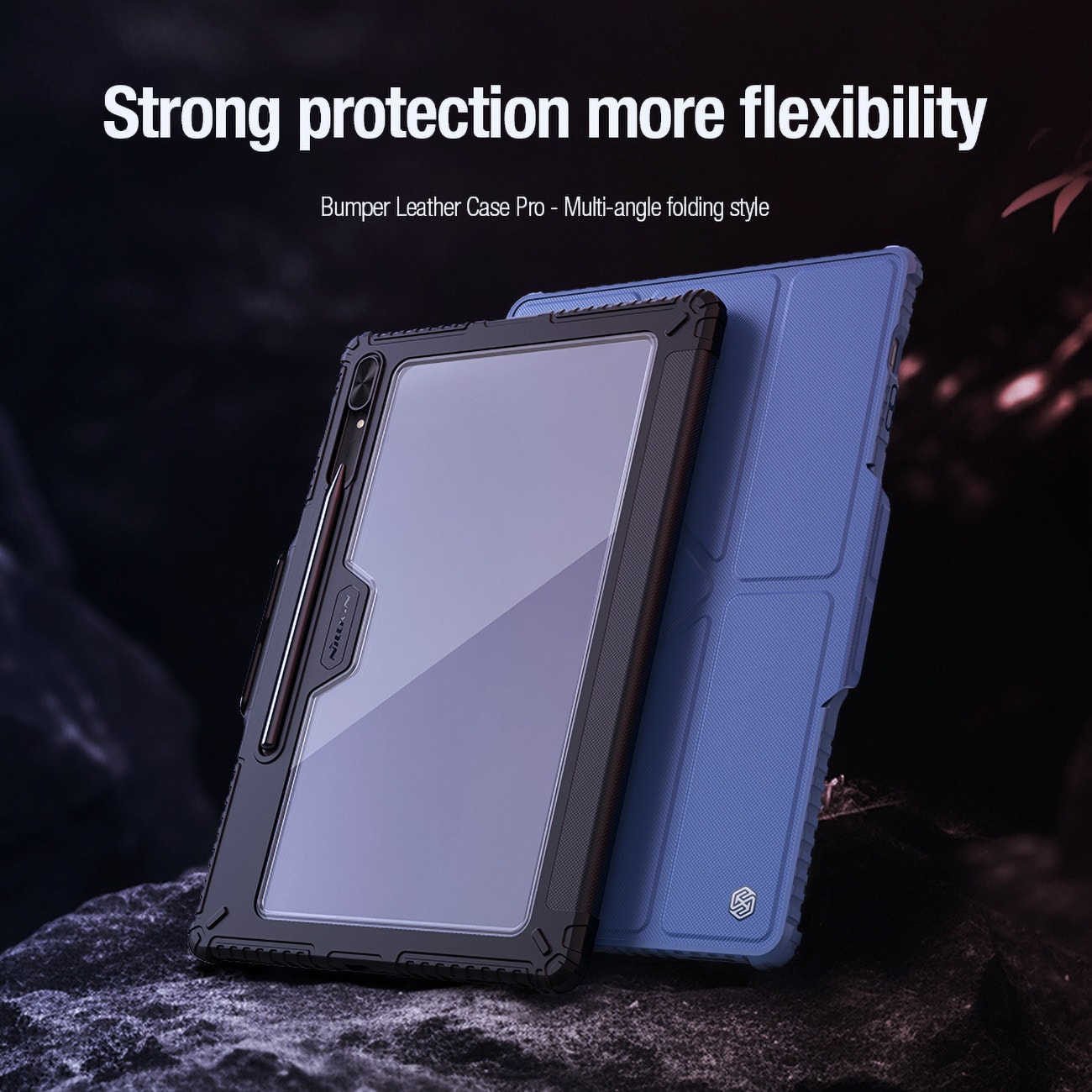 Nillkin Bumper Leather Case Pro-etui for Samsung Galaxy Tab S9+ - svart