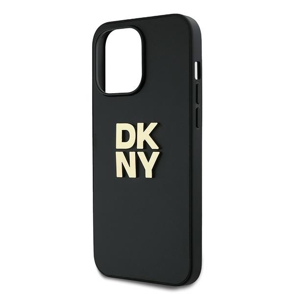DKNY Wrist Strap Stock Logo-etui for iPhone 14 Pro - svart