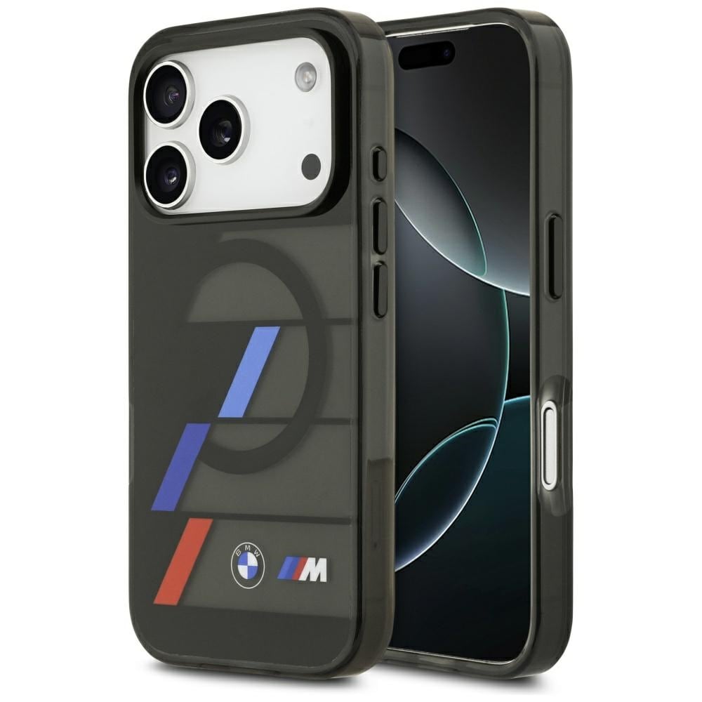 BMW M IML MagSafe-etui med metallknapper i tre farger for iPhone 17 Pro Max - svart