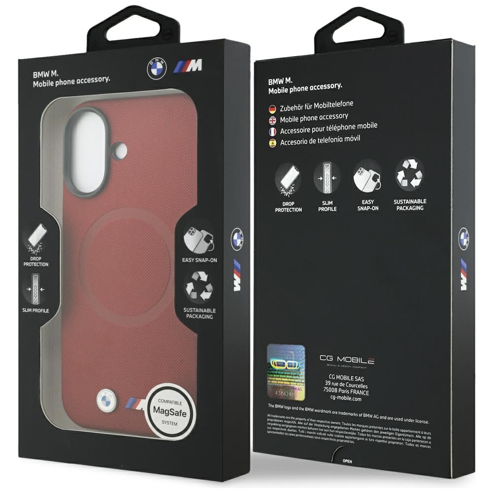 BMW M FW MagSafe-etui med metallogo for iPhone 17 - rød