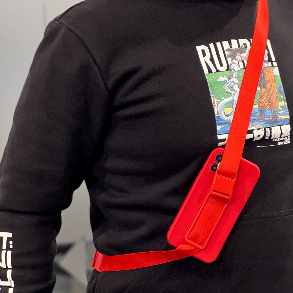 Tauetui Gel Lanyard med kjede veske Lanyard Samsung Galaxy S20 + (S20 Plus) rød