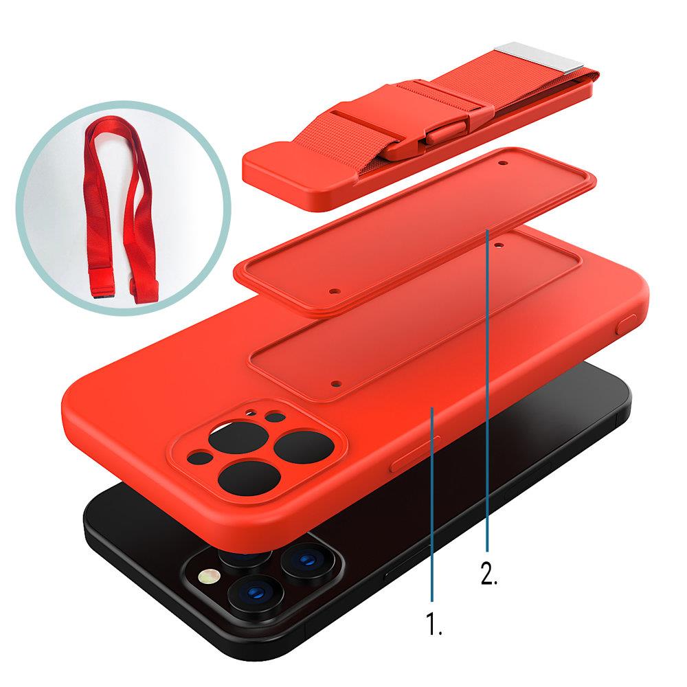 Tauetui Gel Lanyard med kjede veske Lanyard Samsung Galaxy S20 + (S20 Plus) rød
