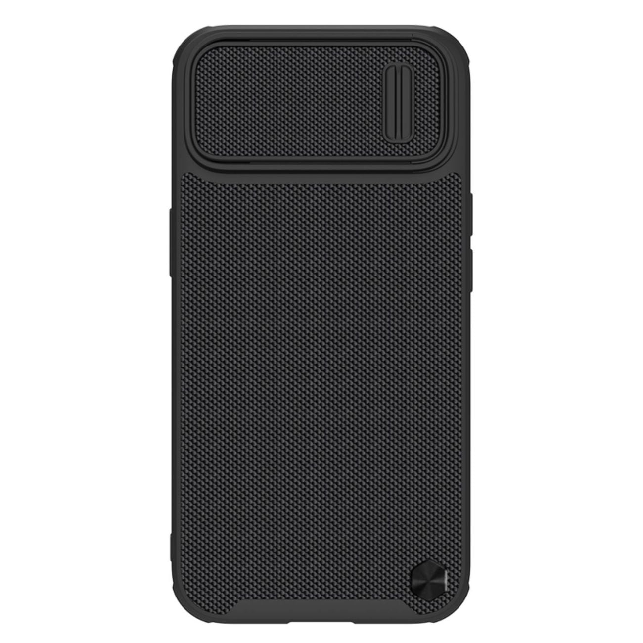 Nillkin Textured S Case for iPhone 14, pansret deksel med kameradeksel, svart