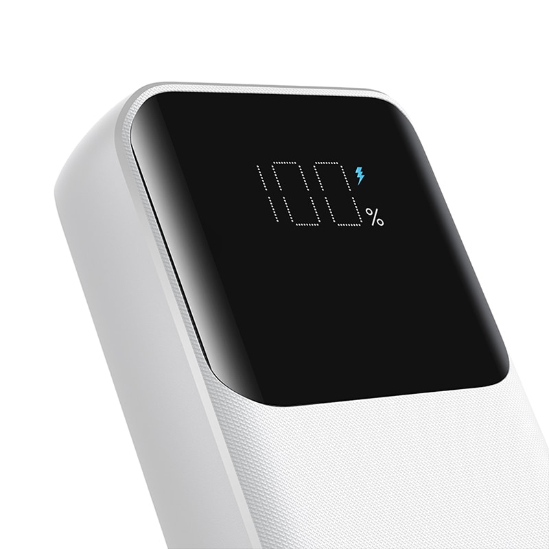 Minikraftbank med innebygde kabler Joyroom JR-PBC06 30W 10000mAh - hvit