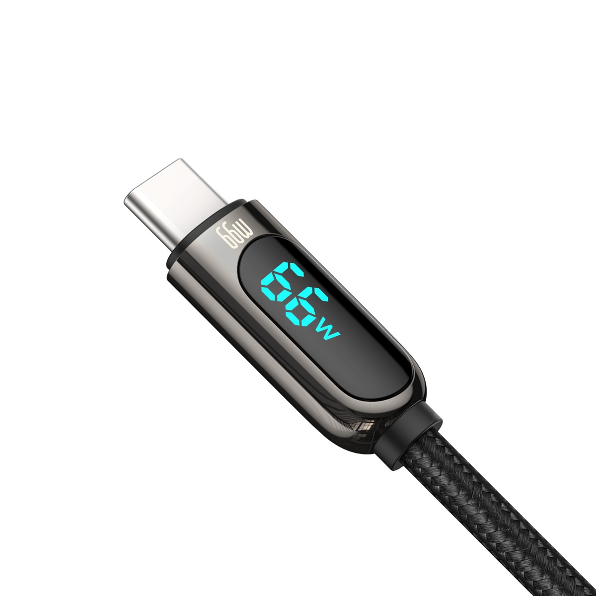 Baseus Display hurtigladende data USB-A / USB-C 66W 1 m kabel - svart