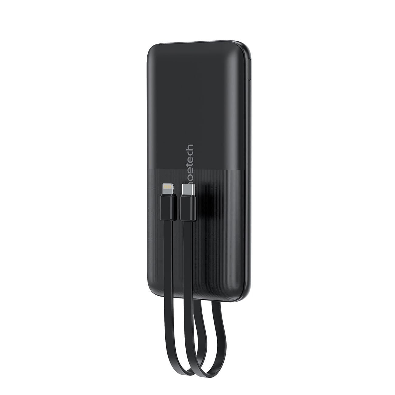 Powerbank Choetech B654 10000mAh 22,5W USB-A, USB-C, micro USB med inbyggd USB-C/Ligtning - svart