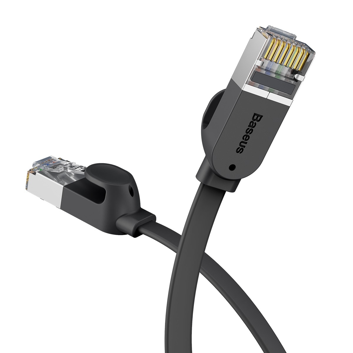 Baseus Høyhastighets flat Ethernet CAT6 RJ45 nettverkskabel 1m - svart