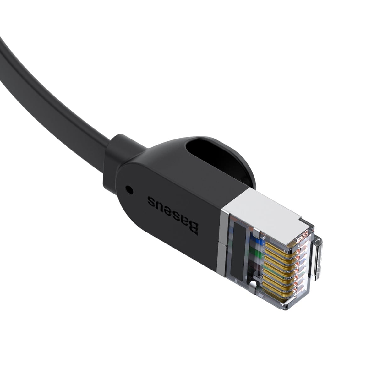 Baseus Høyhastighets flat Ethernet CAT6 RJ45 nettverkskabel 1m - svart