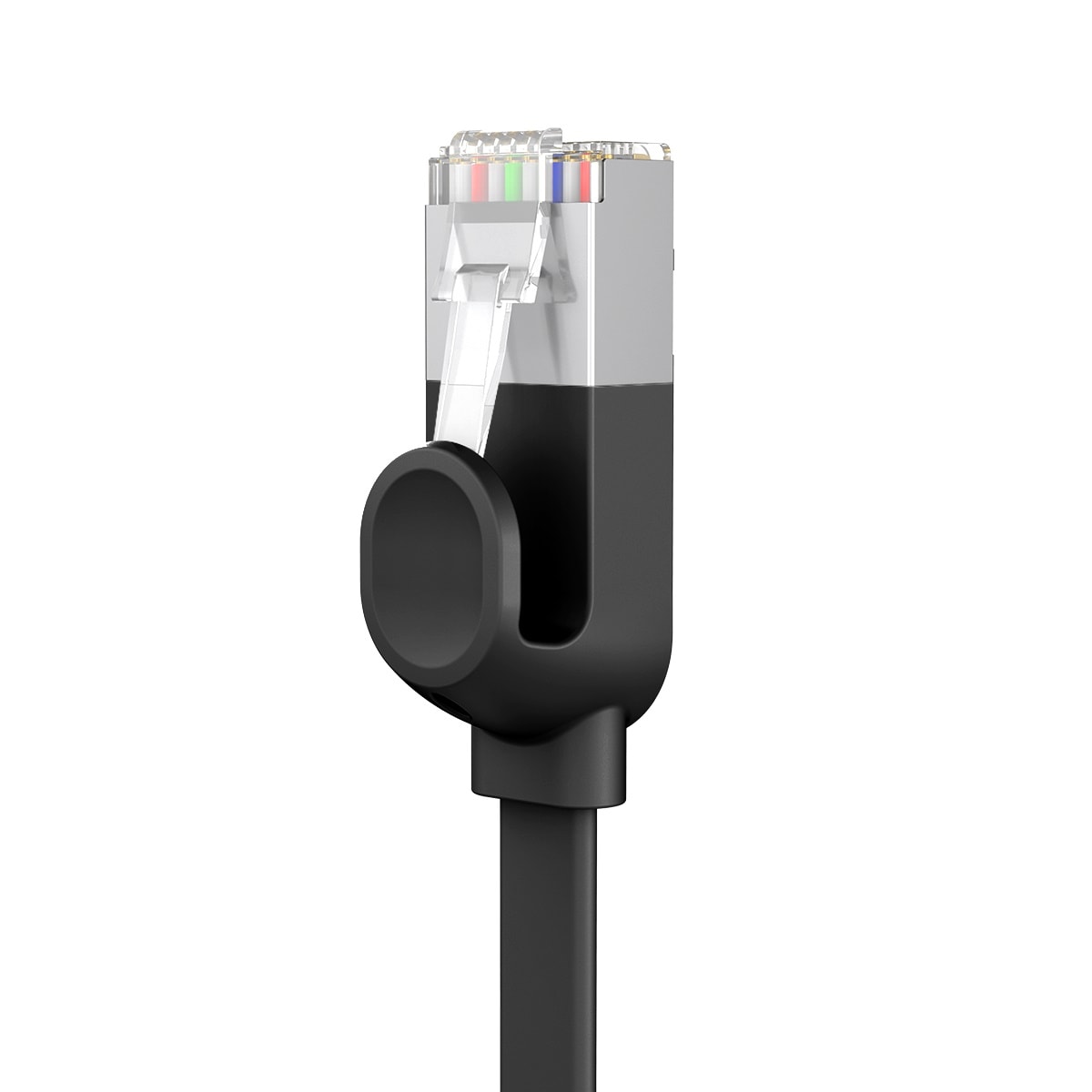 Baseus Høyhastighets flat Ethernet CAT6 RJ45 nettverkskabel 1m - svart