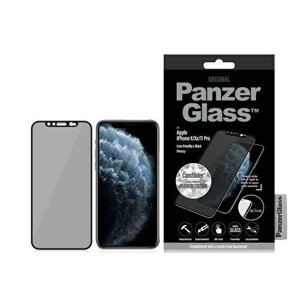 PanzerGlass E2E Super+ herdet glass for iPhone X/XS/11 Pro - svart