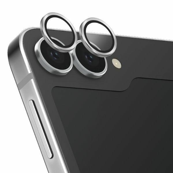 Uniq Optix herdet glass i aluminium for linse med applikator for Samsung Galaxy Z Flip 6 - Hvit