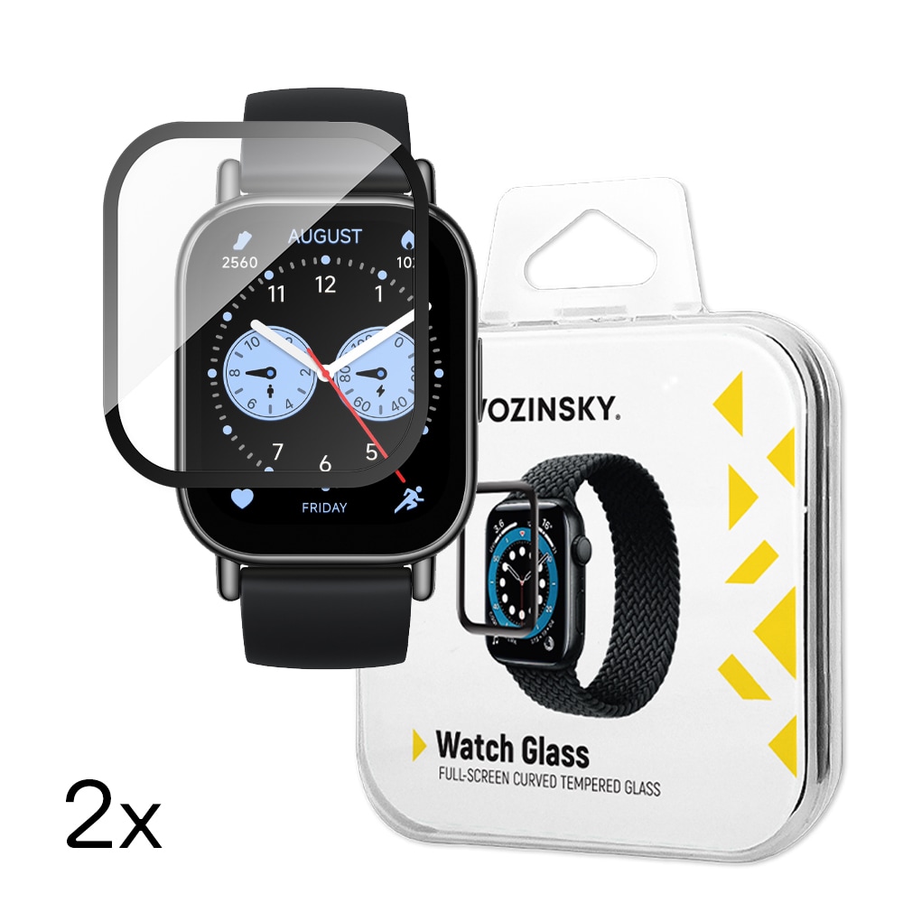 Wozinsky Fullt lim herdet glass for Xiaomi Redmi Watch 5 Lite (2 stk.)