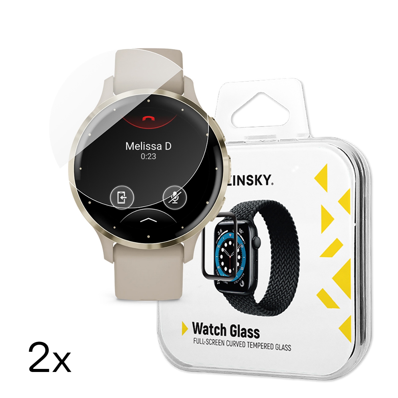 Wozinsky Fullt limt herdet glass for Garmin Venu 3S 41mm (2 stk.)