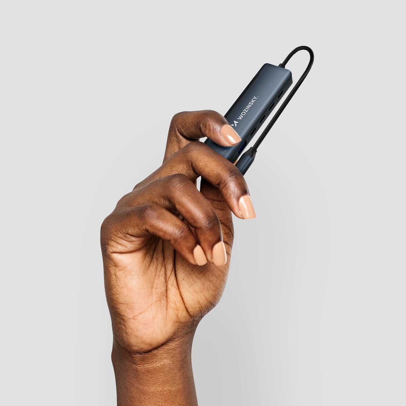 USB-C 6 i 1-hub Wozinsky WHBC10Y4S Multifunksjonell, aluminium, med 25 cm kabel - grå