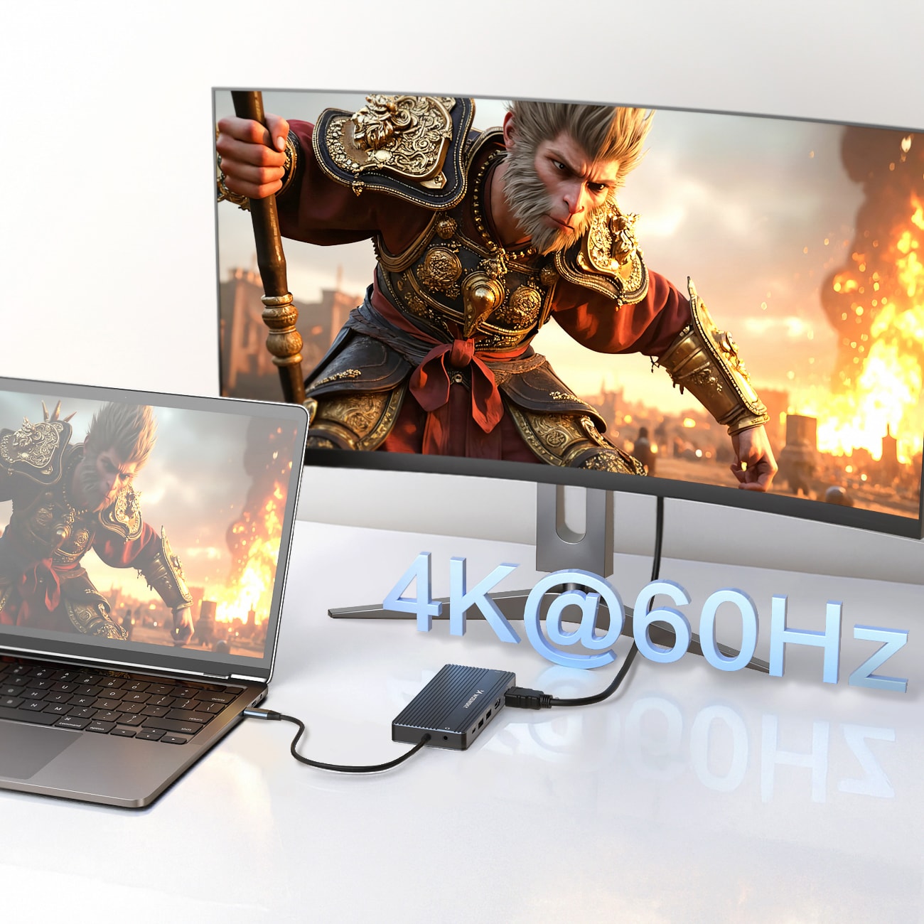 USB-C Hub 14 i 1 Wozinsky WDS03Y5S - aluminium, 4K for tre skjermer, 100 W PD, 10 Gbps