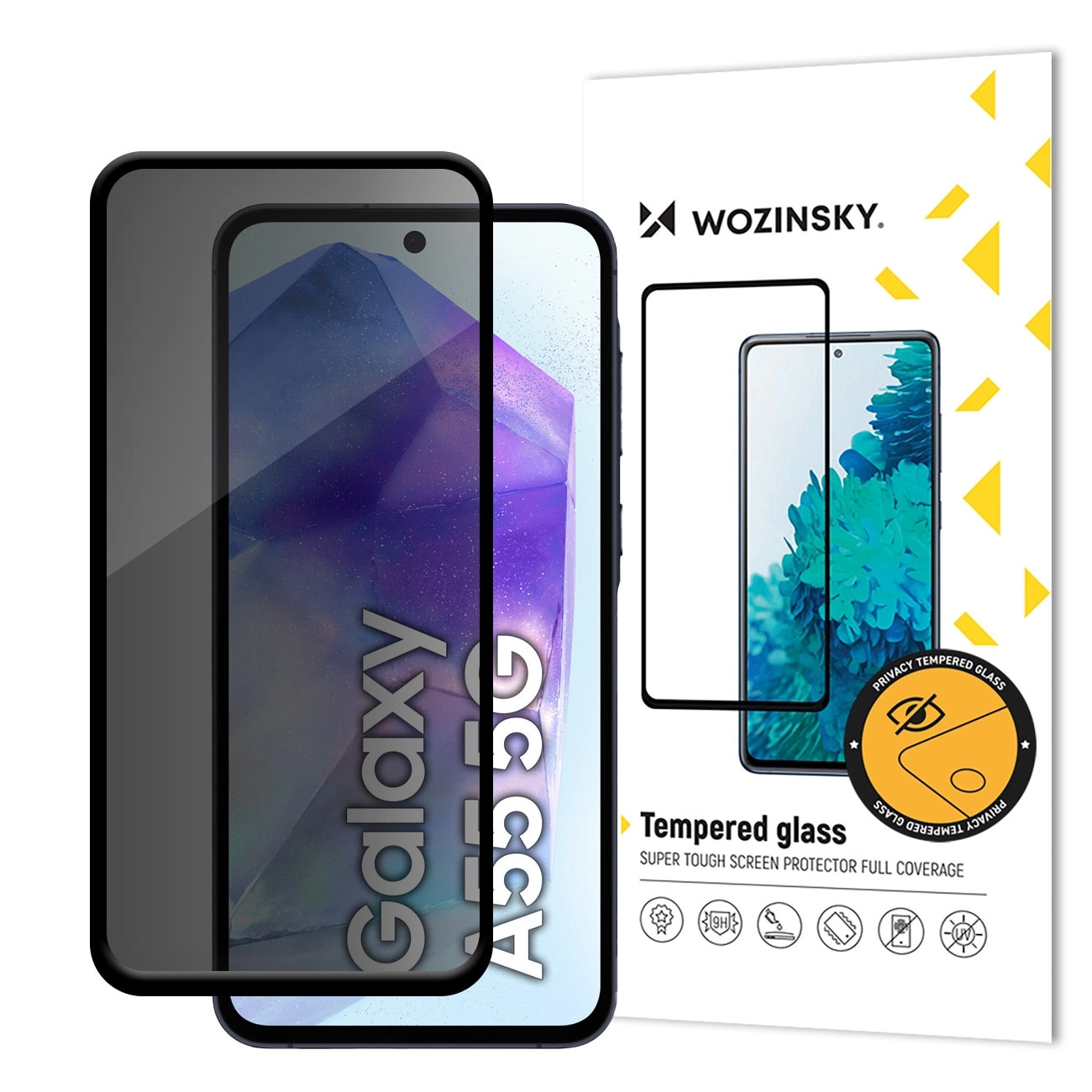 Wozinsky Privacy Glass herdet glass for Samsung Galaxy S25 + med Anti Spy filter