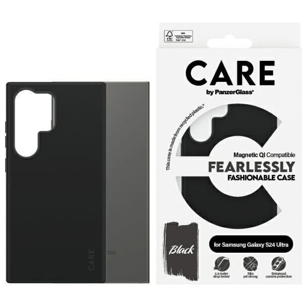 CARE by PanzerGlass Fashion QI-etui Samsung Galaxy S24 Ultra - Svart