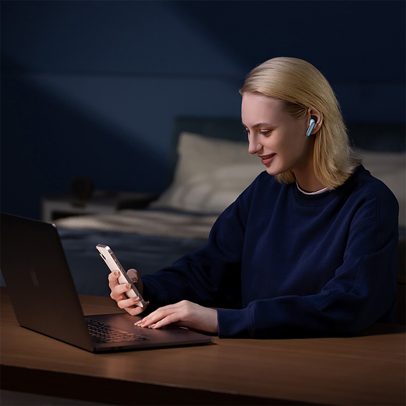 Baseus Bowie E5 TWS trådløse hodetelefoner - blå