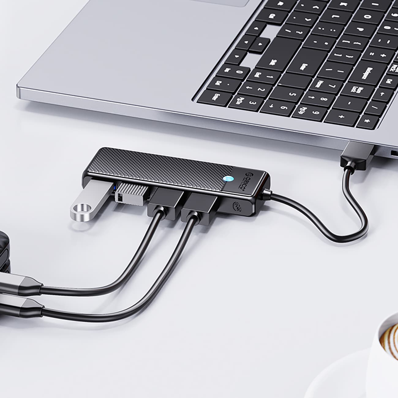 Orico PAPW4A-C3 USB-A-hub dokkingstasjon 4x USB-A 3.0 - svart