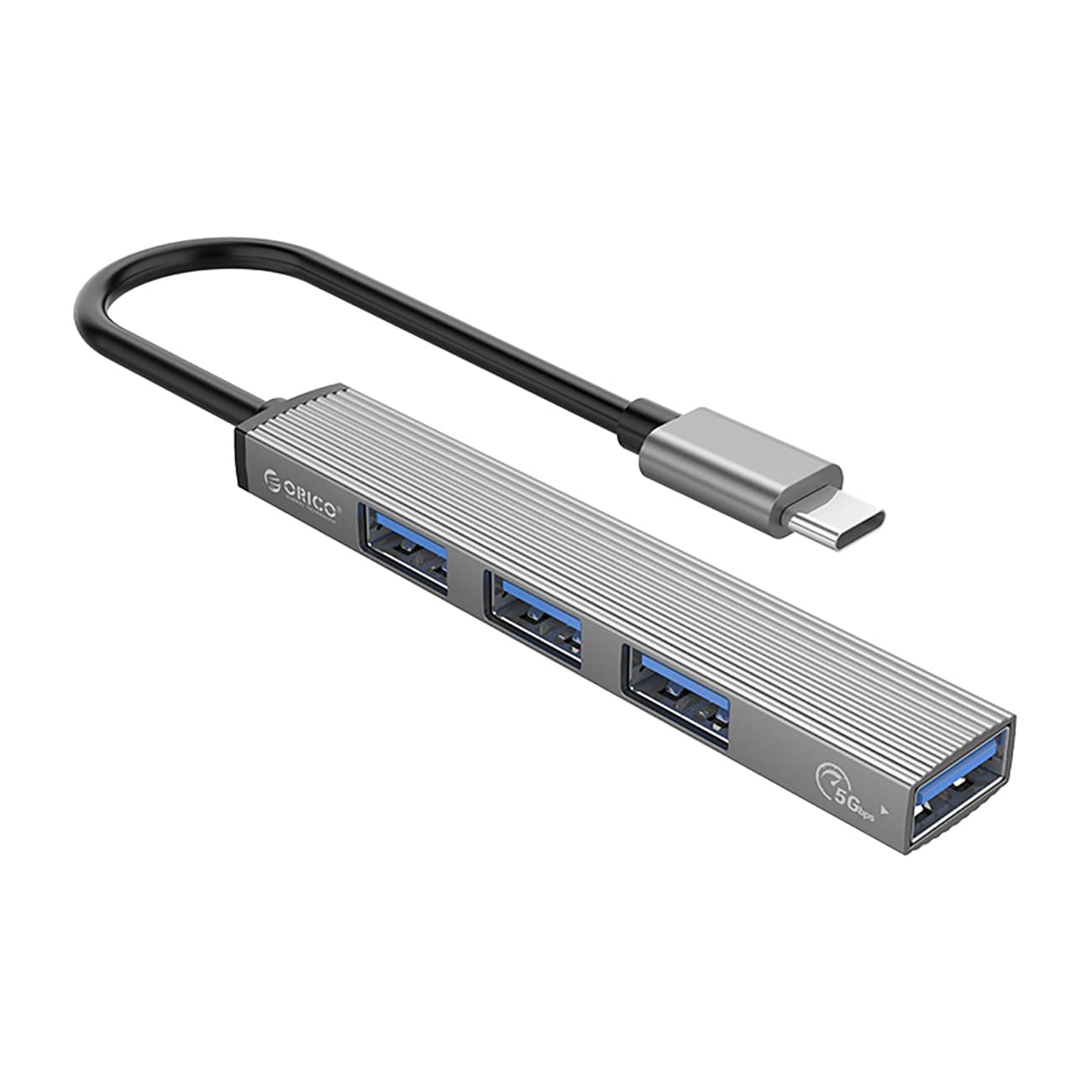 Orico AH-13 USB-C-hub dokkingstasjon 1x USB-A 3.0 + 3x USB-A 2.0 - grå