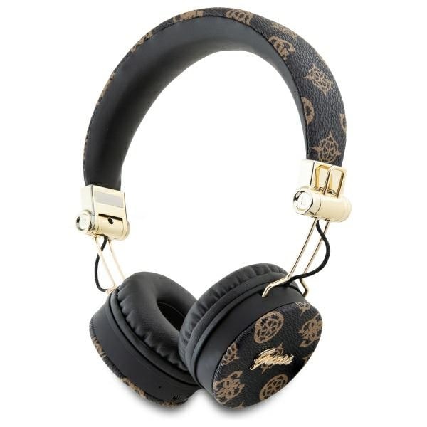 Guess Bluetooth ENC GUBH70EPOSMK hodetelefoner, svart / svart, Peony Script, rund form.