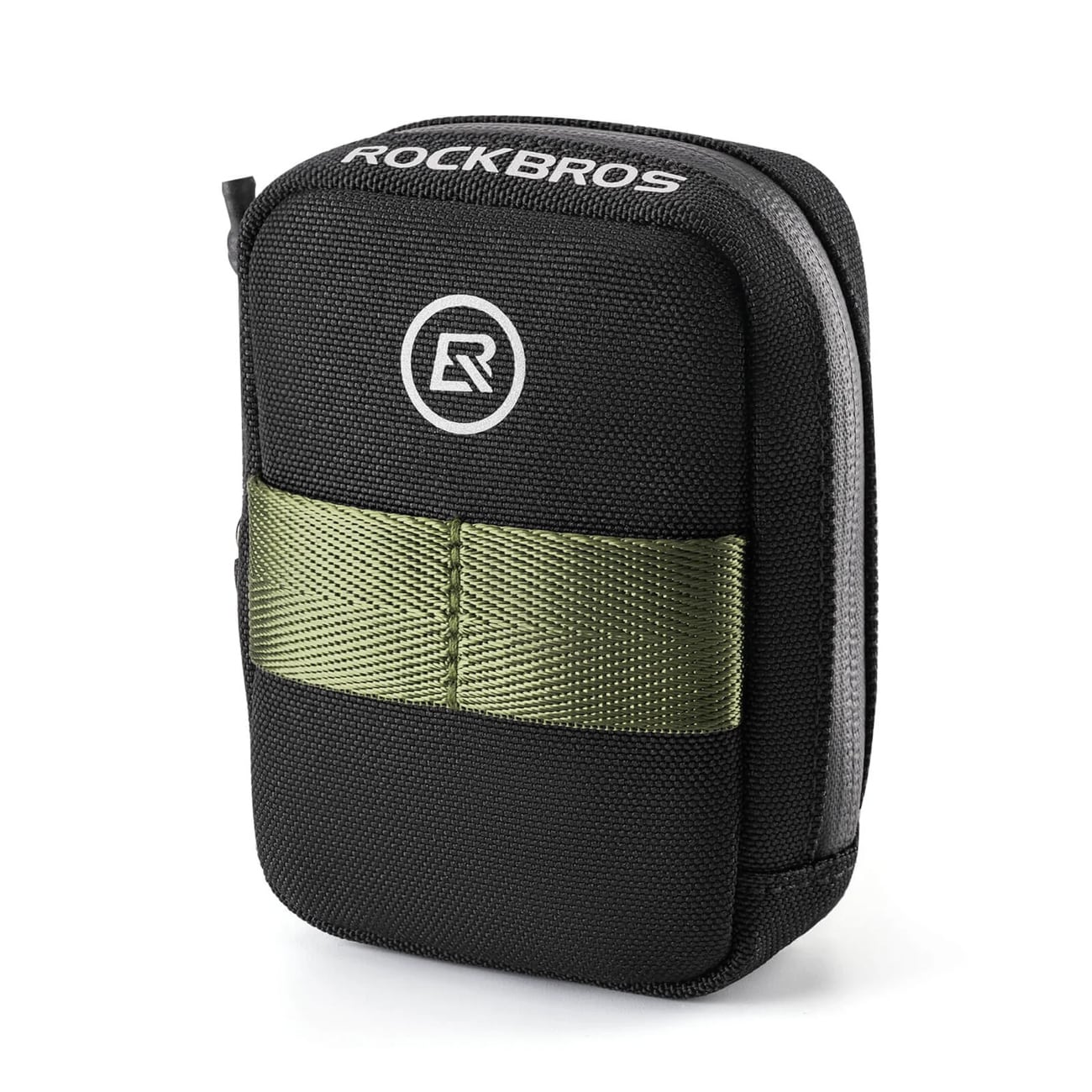 Rockbros Mini Saddle Bag med CO2-patronholder - svart/grønn