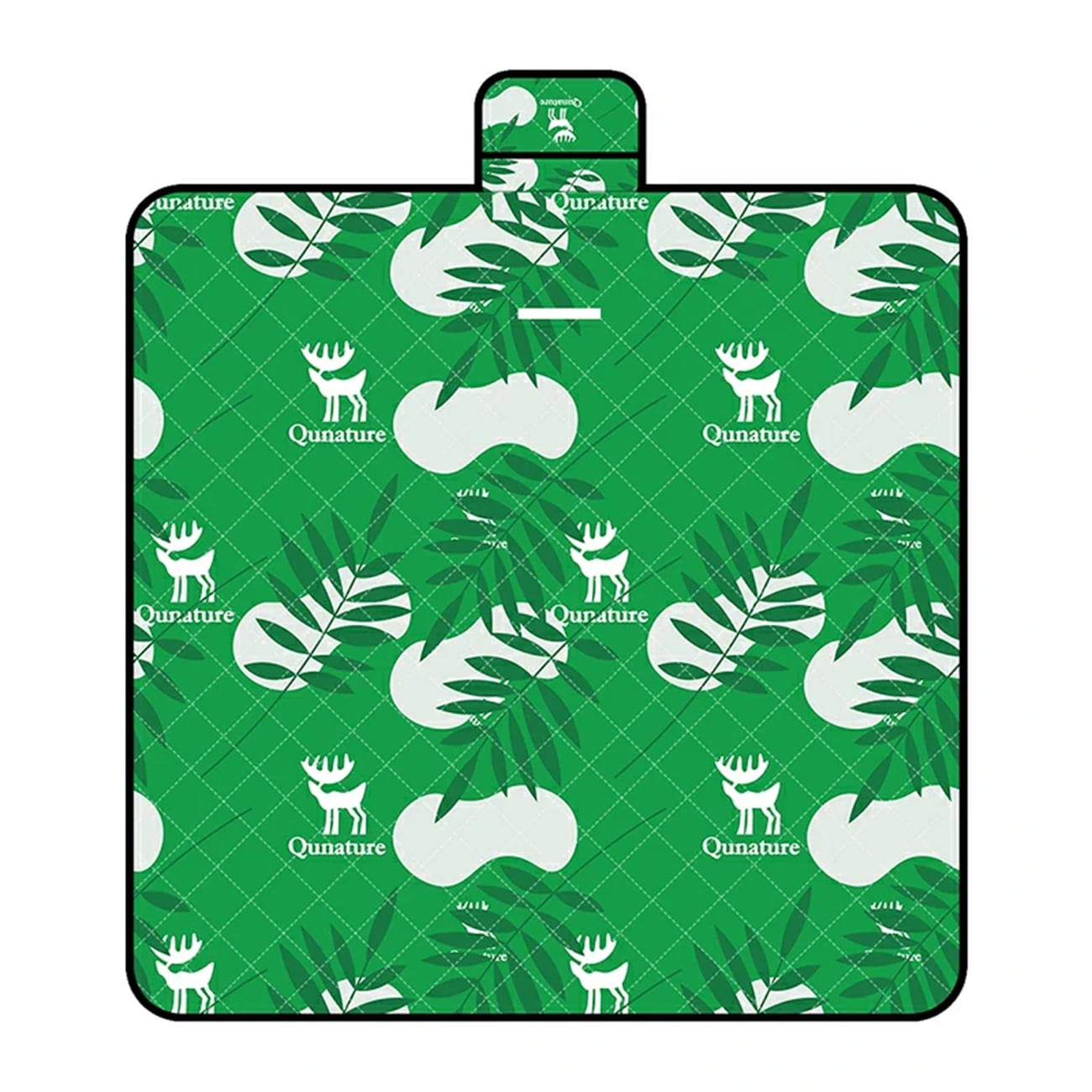 Qunature piknikmatte vanntett campingteppe 2 x 2 m - grønn