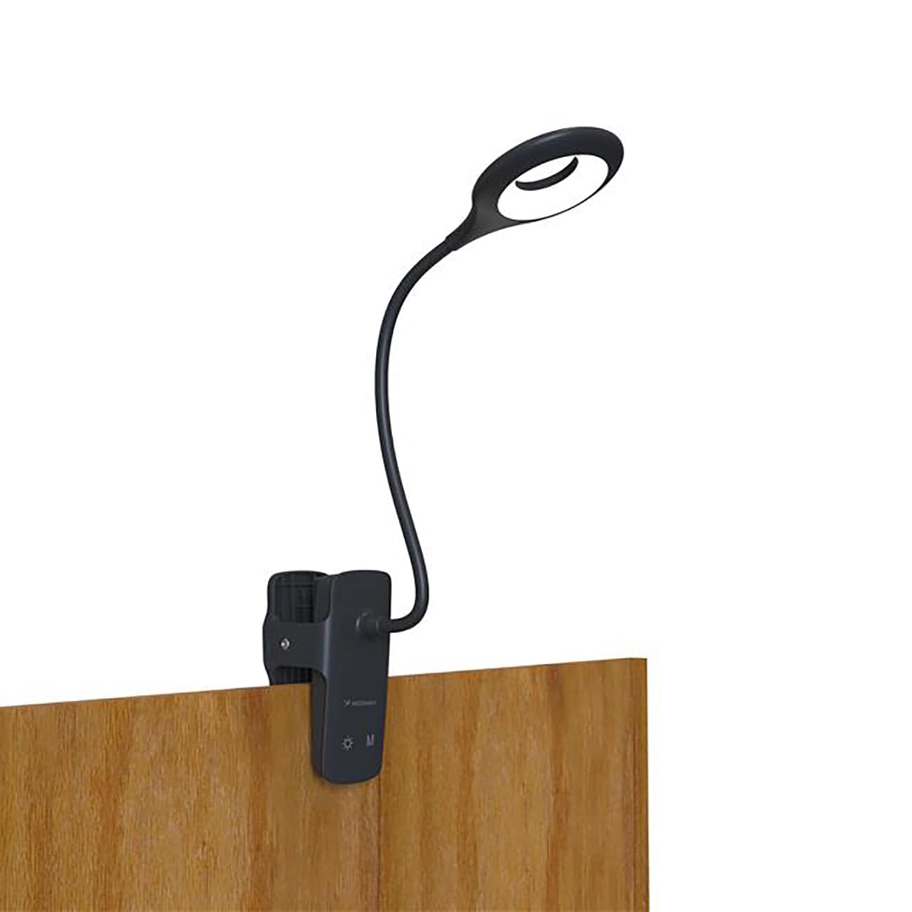 Mini Wozinsky Trådløs LED-leselampe med klips + USB-C-kabel - svart