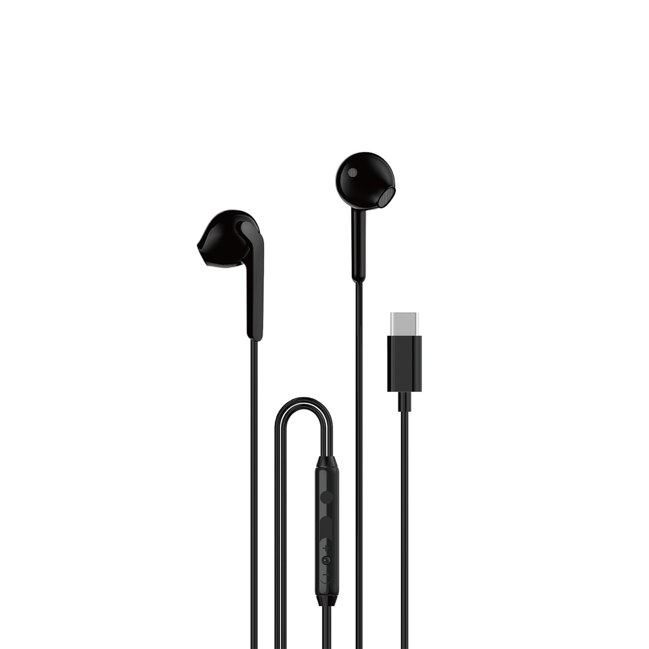 Dudao X3C In-Ear USB-C-hodetelefoner med ledning 1,2 m - svart