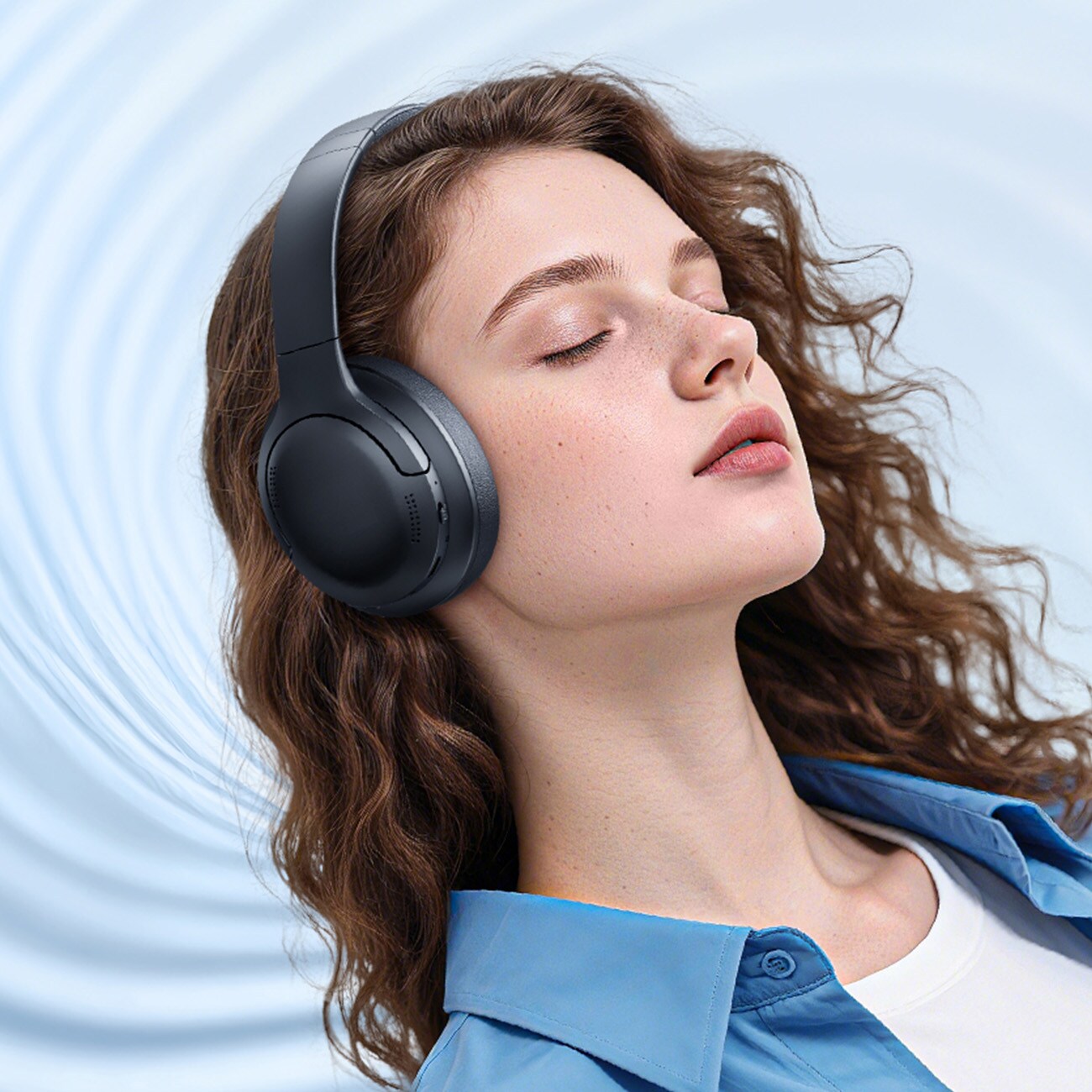Baseus Bass BH1 Lite trådløse Bluetooth 6.0-hodetelefoner med ører - svart