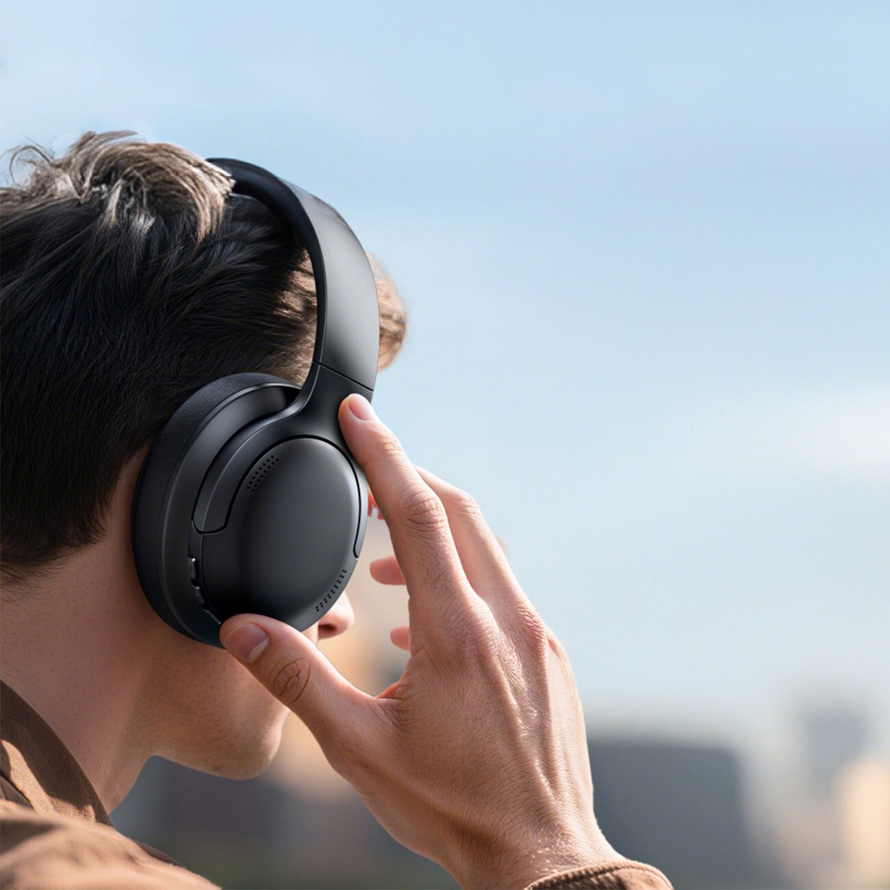 Baseus Bass BH1 Lite trådløse Bluetooth 6.0-hodetelefoner med ører - svart